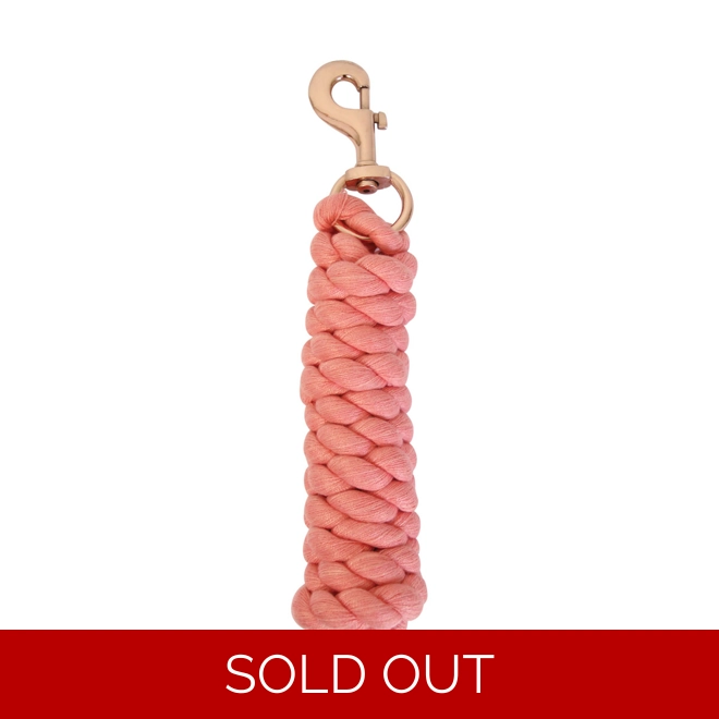 product Image for Hy Equestrian Rose Gold Lead Rope - Coral/Rose Gold - 2 metres